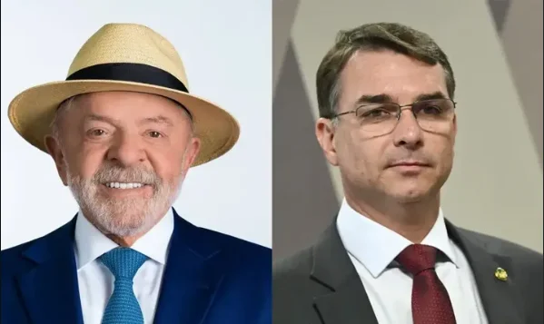 Lula e Flávio Bolsonaro